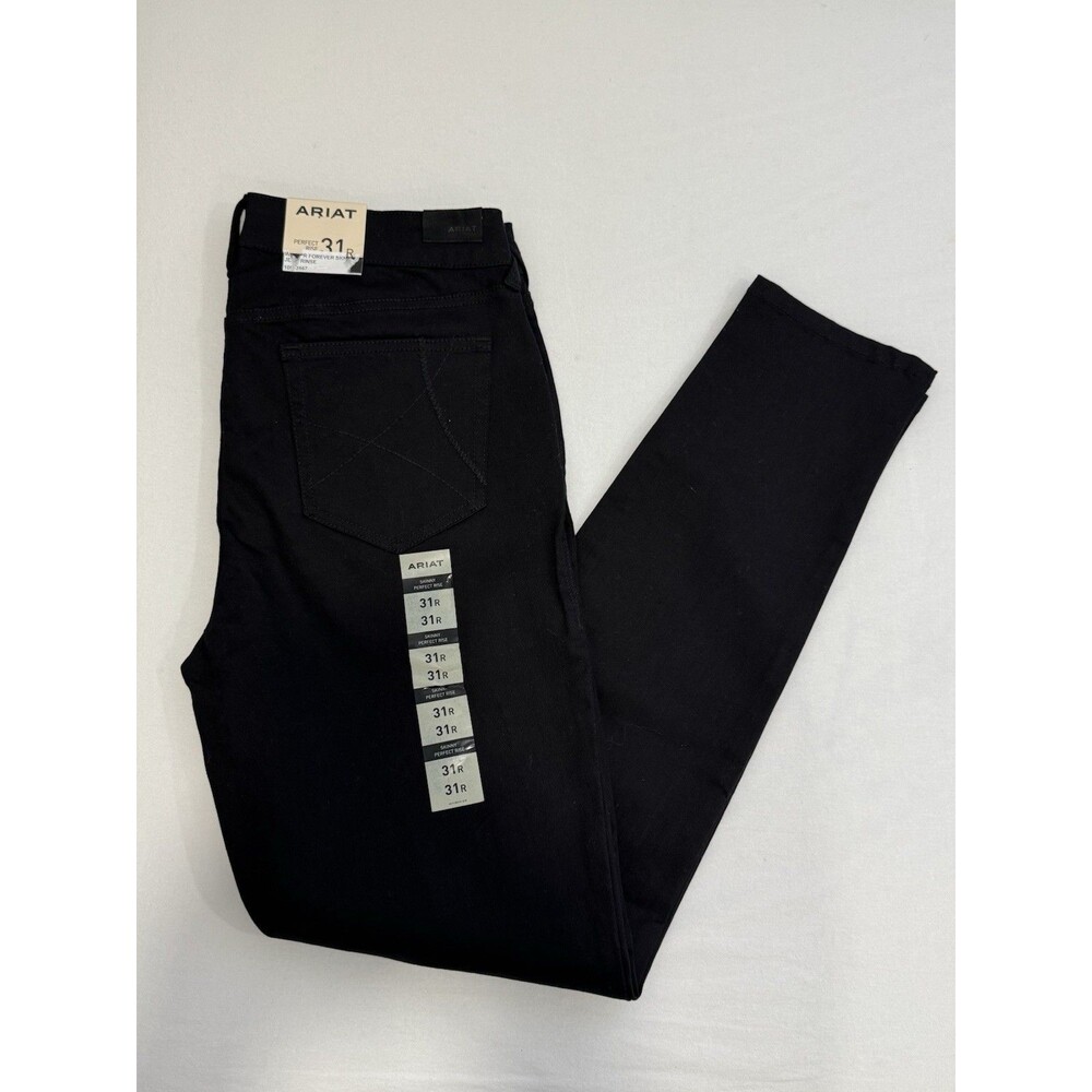 Ariat Women's Size 31R Forever Black Denim Perfect Rise Skinny Jean NEW
